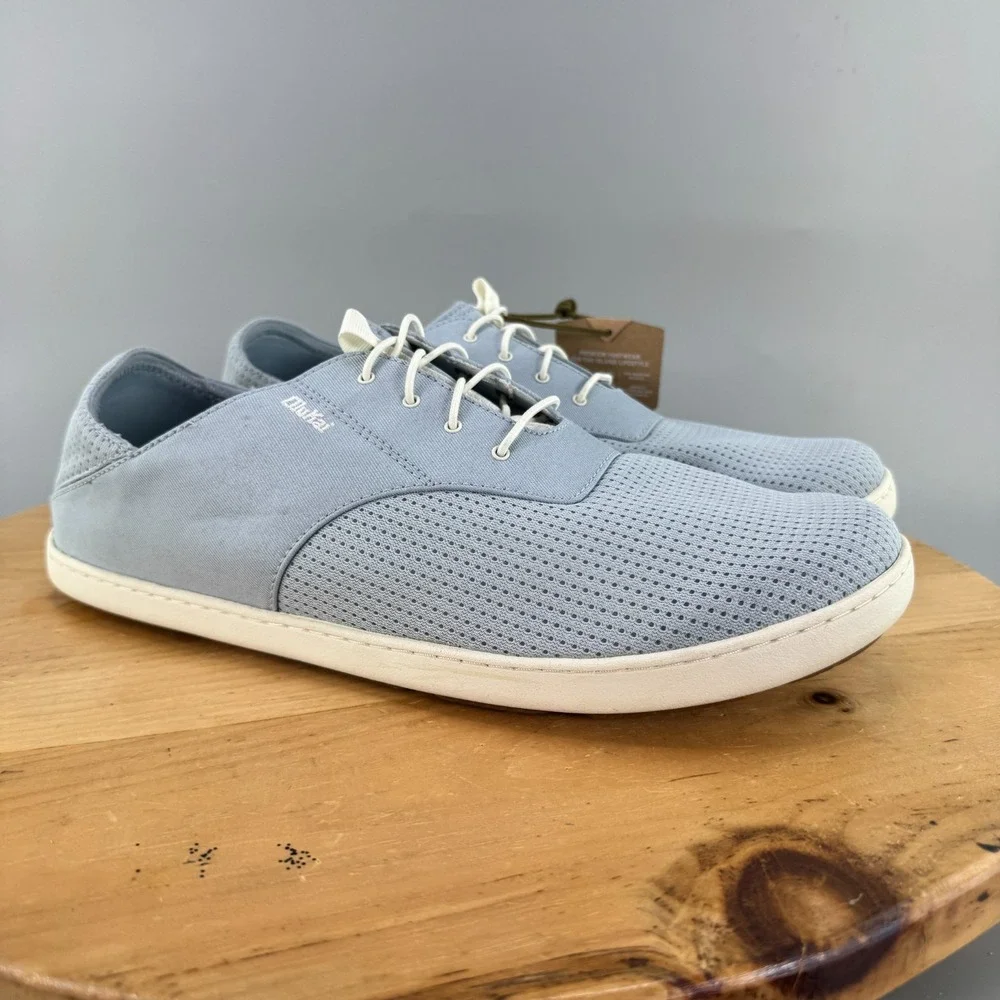 OluKai Nohea Moku Mens Size 13 Light Denim Blue Slip On Casual Sneakers NEW